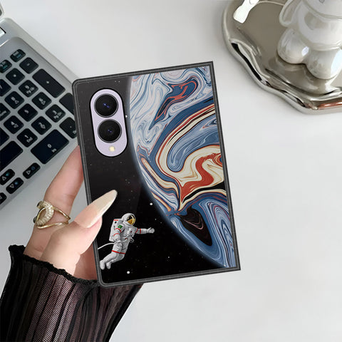 Samsung Galaxy Z Fold 8 Cover - Cosmic Marble Astronaut Design - HQ Premium Shine Durable Shatterproof Case