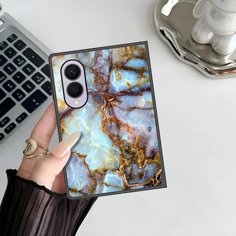 Samsung Galaxy Z Fold 8 Cover - Colorful Marble Series - HQ Premium Shine Durable Shatterproof Case