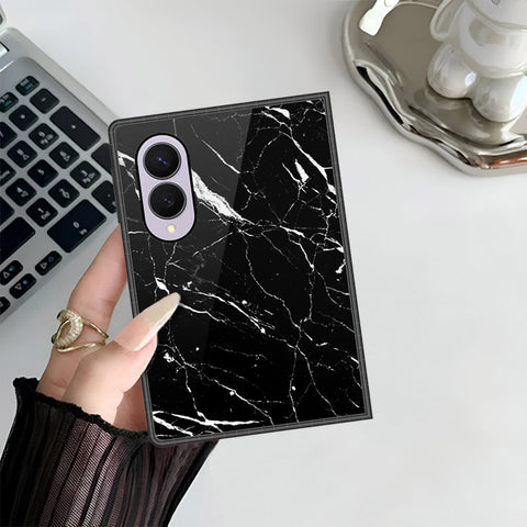 Samsung Galaxy Z Fold 8 Cover - Black Marble Series - HQ Premium Shine Durable Shatterproof Case