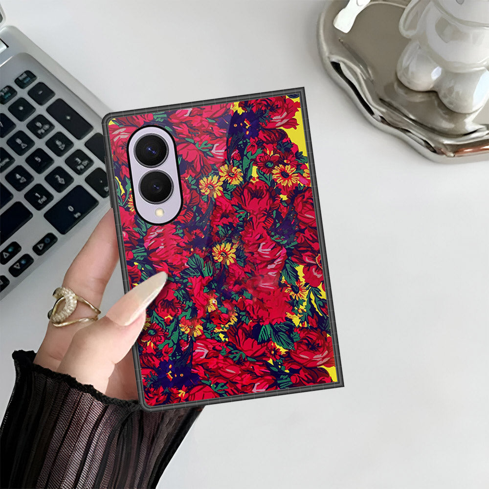 Samsung Galaxy Z Fold 8 Cover - Floral Series - HQ Premium Shine Durable Shatterproof Case