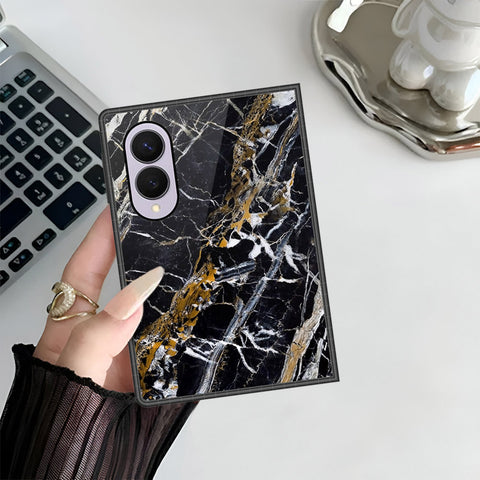 Samsung Galaxy Z Fold 8 Cover - Black Marble Series - HQ Premium Shine Durable Shatterproof Case