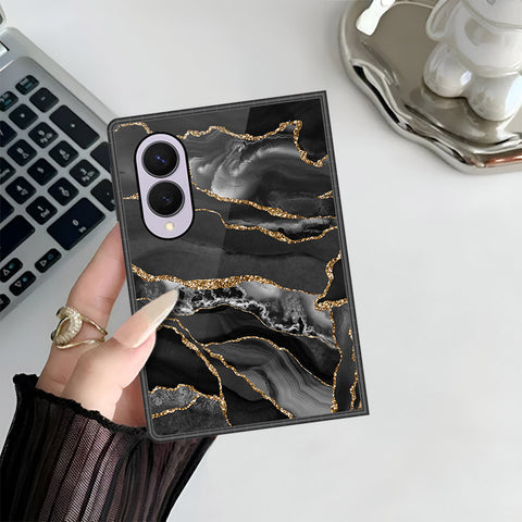 Samsung Galaxy Z Fold 8 Cover - Black Marble Series - HQ Premium Shine Durable Shatterproof Case