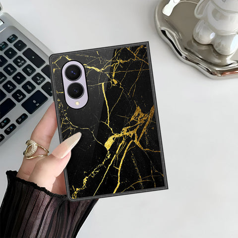 Samsung Galaxy Z Fold 8 Cover - Black Marble Series - HQ Premium Shine Durable Shatterproof Case