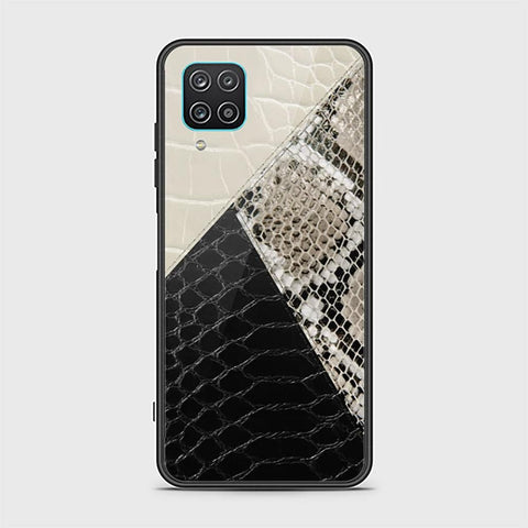 Samsung Galaxy A12 Cover - Printed Skins Series - D324 - HQ Ultra Shine Premium Infinity Glass Soft Silicon Borders Case ( Fast Delivery )
