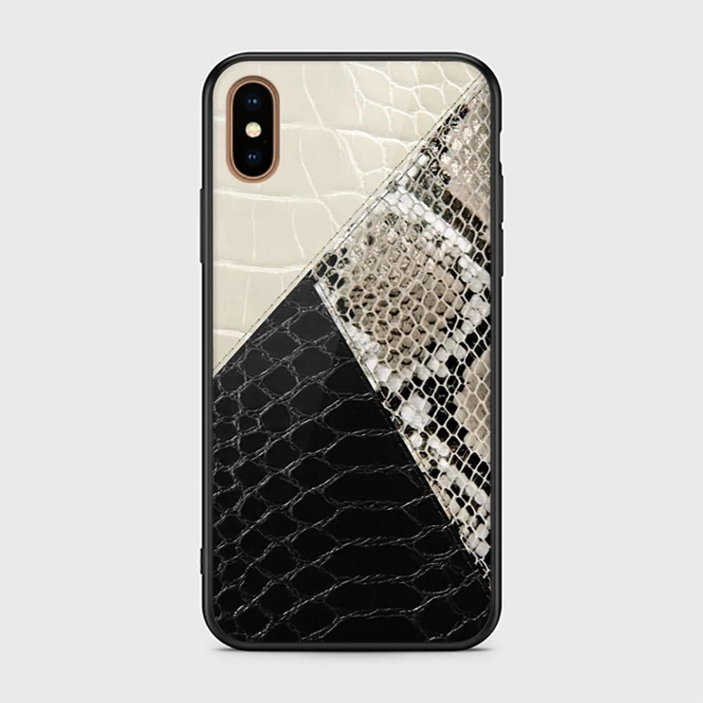 iPhone XS Max Cover - Printed Skins Series - D43 - HQ Ultra Shine Premium Infinity Glass Soft Silicon Borders Case ( Fast delivery )