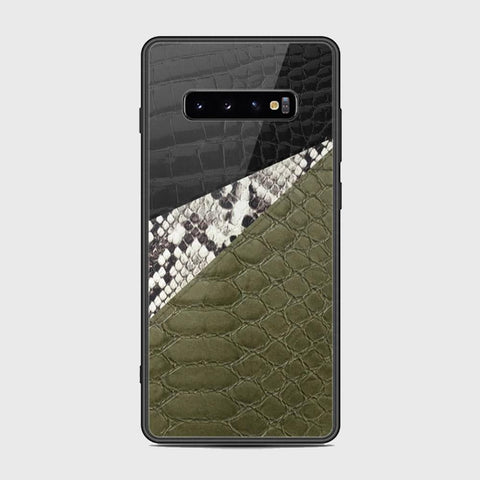 Samsung Galaxy S10 Plus Cover - Printed Skins Series - HQ Ultra Shine Premium Infinity Glass Soft Silicon Borders Case (Fast Delivery) (SU)