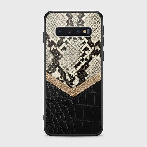 Samsung Galaxy S10 Cover - Printed Skins Series -D315- HQ Ultra Shine Premium Infinity Glass Soft Silicon Borders Case ( Fast Delivery )