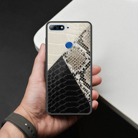 Huawei Y7 Prime 2018 Cover - Printed Skins Series - HQ Ultra Shine Premium Infinity Glass Soft Silicon Borders Case