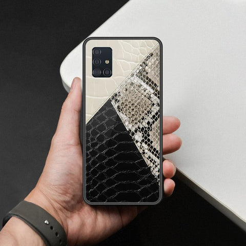 Samsung Galaxy A51 Cover - Printed Skins Series - HQ Ultra Shine Premium Infinity Glass Soft Silicon Borders Case
