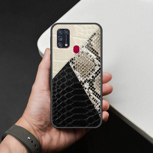 Samsung Galaxy M31 Cover - Printed Skins Series - HQ Ultra Shine Premium Infinity Glass Soft Silicon Borders Case