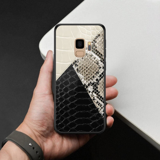 Samsung Galaxy S9 Cover - Printed Skins Series - HQ Ultra Shine Premium Infinity Glass Soft Silicon Borders Case