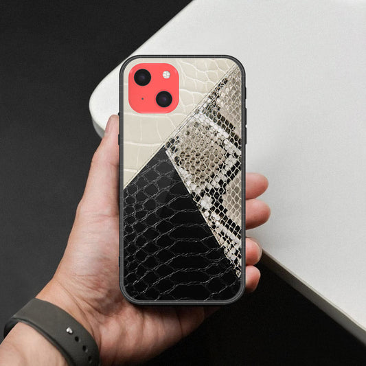 iPhone 13 Mini Cover - Printed Skins Series - HQ Ultra Shine Premium Infinity Glass Soft Silicon Borders Case