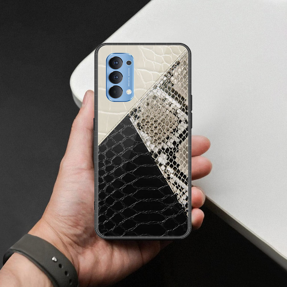 Oppo Reno 4 Cover - Printed Skins Series - HQ Ultra Shine Premium Infinity Glass Soft Silicon Borders Case