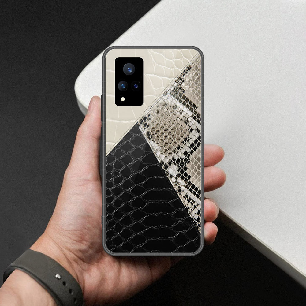 Vivo V21 Cover - Printed Skins Series - HQ Ultra Shine Premium Infinity Glass Soft Silicon Borders Case