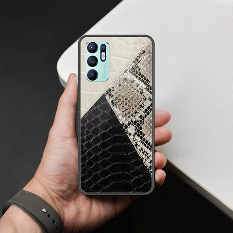 Oppo Reno 6 Cover - Printed Skins Series - HQ Ultra Shine Premium Infinity Glass Soft Silicon Borders Case (Fast Delivery)