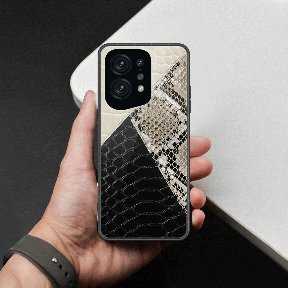 Oppo Find X5 Cover - Printed Skins Series - HQ Ultra Shine Premium Infinity Glass Soft Silicon Borders Case