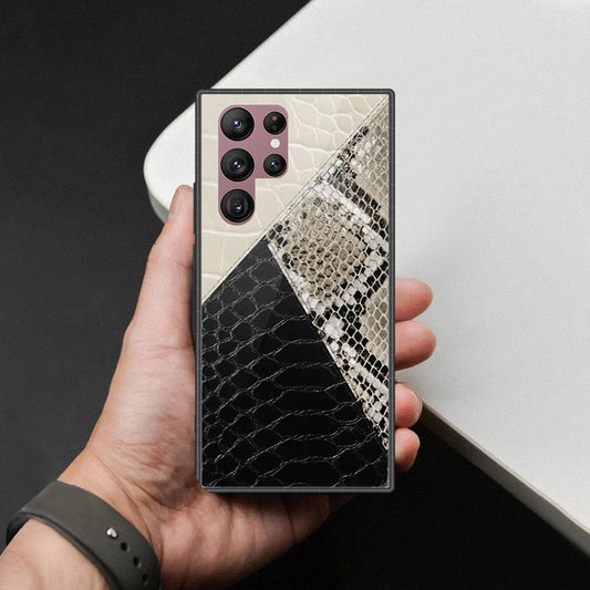 Samsung Galaxy S22 Ultra 5G Cover - Printed Skins Series - HQ Ultra Shine Premium Infinity Glass Soft Silicon Borders Case