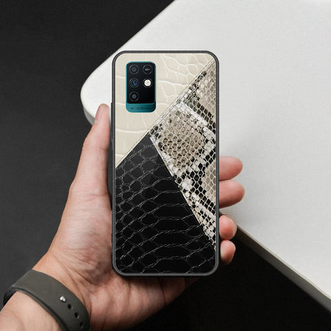 Infinix Note 10 Cover - Printed Skins Series - HQ Ultra Shine Premium Infinity Glass Soft Silicon Borders Case