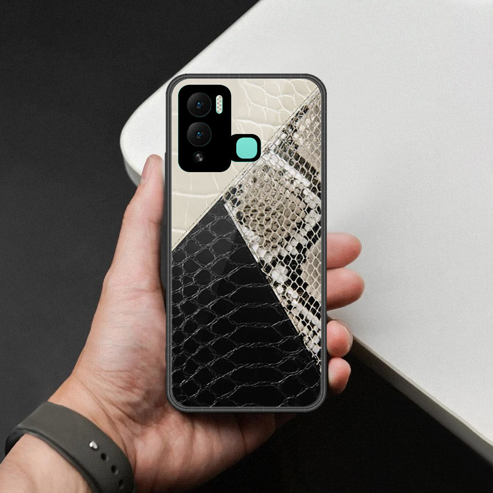 Infinix Hot 12 Play Cover - Printed Skins Series - HQ Ultra Shine Premium Infinity Glass Soft Silicon Borders Case
