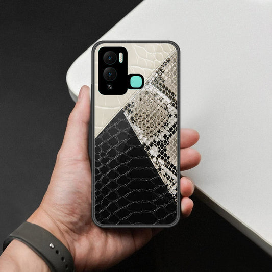 Infinix Hot 12 Play Cover - Printed Skins Series - HQ Ultra Shine Premium Infinity Glass Soft Silicon Borders Case