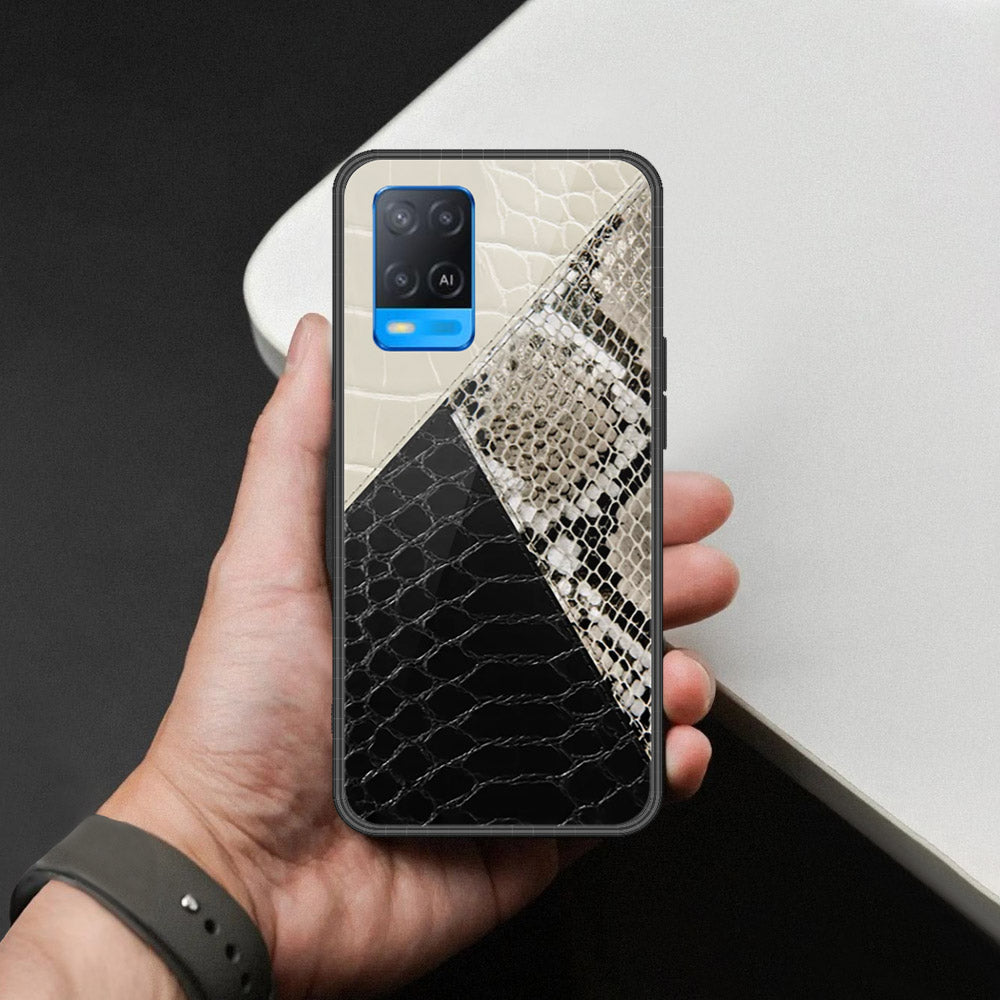 Oppo A54 4G Cover - Printed Skins Series - HQ Ultra Shine Premium Infinity Glass Soft Silicon Borders Case