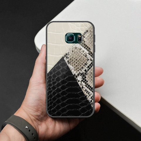 Samsung Galaxy S6 Edge Cover - Printed Skins Series - HQ Ultra Shine Premium Infinity Glass Soft Silicon Borders Case