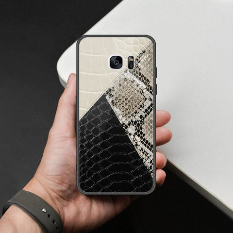 Samsung Galaxy S7 Edge Cover - Printed Skins Series - HQ Ultra Shine Premium Infinity Glass Soft Silicon Borders Case