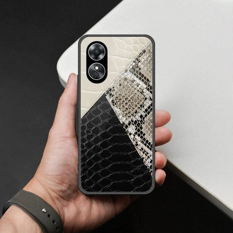 Oppo A17 Cover - Printed Skins Series - HQ Ultra Shine Premium Infinity Glass Soft Silicon Borders Case