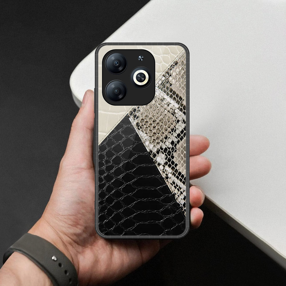 itel P55 4G Cover - Printed Skins Series - HQ Ultra Shine Premium Infinity Glass Soft Silicon Borders Case