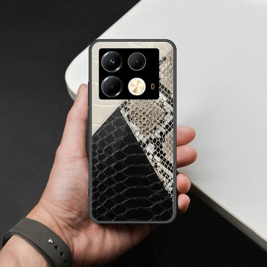 Infinix Note 40 Pro 5G Cover - Printed Skins Series - HQ Ultra Shine Premium Infinity Glass Soft Silicon Borders Case