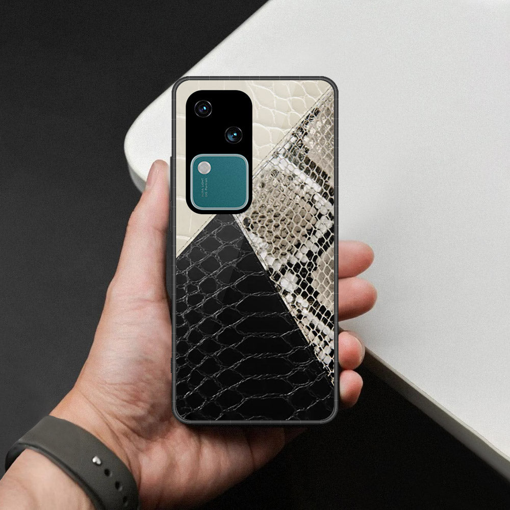 Vivo V30 Cover - Printed Skins Series - HQ Ultra Shine Premium Infinity Glass Soft Silicon Borders Case
