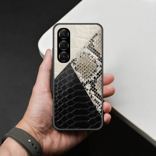 Infinix Hot 60 Cover - Printed Skins Series - HQ Ultra Shine Premium Infinity Glass Soft Silicon Borders Case