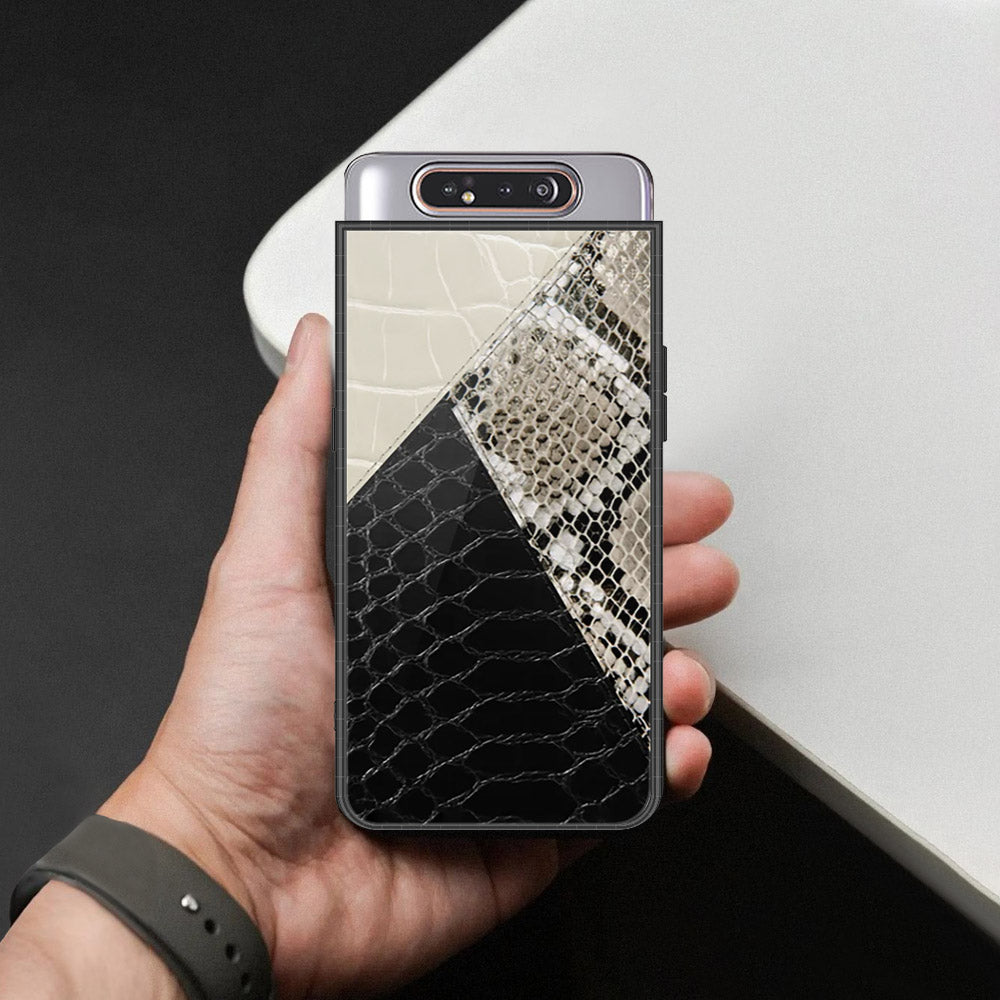 Samsung Galaxy A90 Cover - Printed Skins Series - HQ Ultra Shine Premium Infinity Glass Soft Silicon Borders Case
