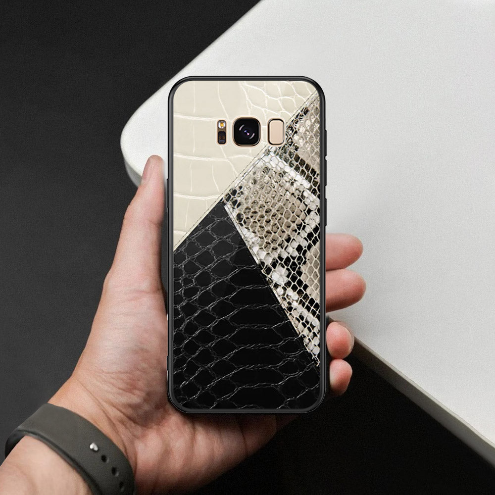 Samsung Galaxy S8 Plus Cover - Printed Skins Series - HQ Ultra Shine Premium Infinity Glass Soft Silicon Borders Case
