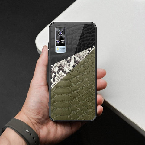 Vivo Y33 Cover - Printed Skins Series - HQ Ultra Shine Premium Infinity Glass Soft Silicon Borders Case