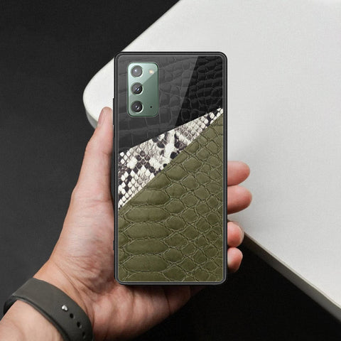 Samsung Galaxy Note 20 Cover - Printed Skins Series - HQ Ultra Shine Premium Infinity Glass Soft Silicon Borders Case