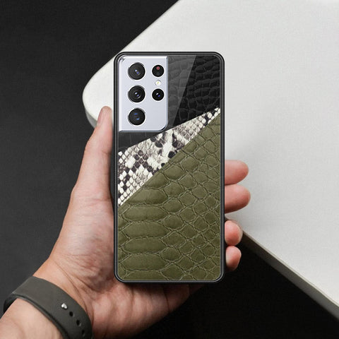 Samsung Galaxy S21 Ultra 5G Cover - Printed Skins Series - HQ Ultra Shine Premium Infinity Glass Soft Silicon Borders Case