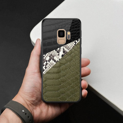 Samsung Galaxy S9 Cover - Printed Skins Series - HQ Ultra Shine Premium Infinity Glass Soft Silicon Borders Case