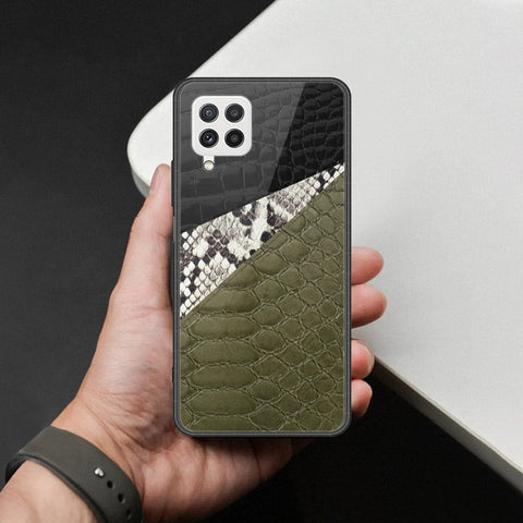Samsung Galaxy A22 Cover - Printed Skins Series - HQ Ultra Shine Premium Infinity Glass Soft Silicon Borders Case