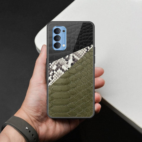 Oppo Reno 4 Cover - Printed Skins Series - HQ Ultra Shine Premium Infinity Glass Soft Silicon Borders Case
