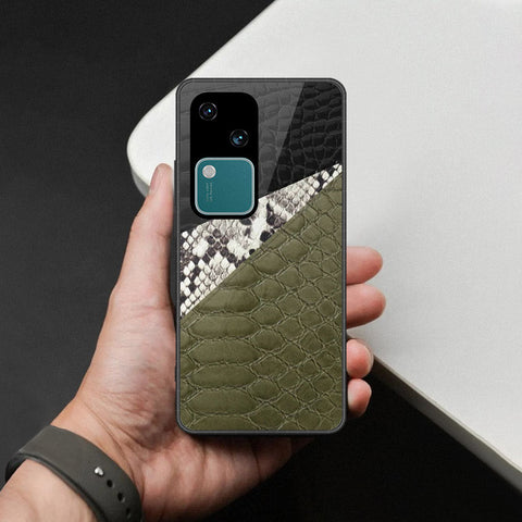 Vivo V30 Cover - Printed Skins Series - HQ Ultra Shine Premium Infinity Glass Soft Silicon Borders Case