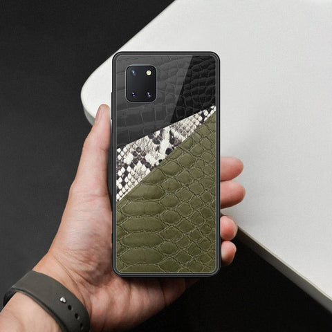 Samsung Galaxy A81 Cover - Printed Skins Series - HQ Ultra Shine Premium Infinity Glass Soft Silicon Borders Case