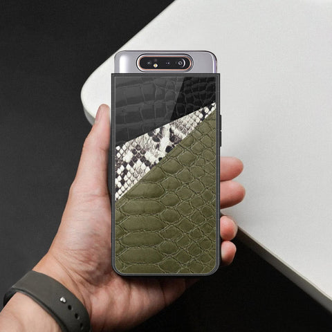 Samsung Galaxy A80 Cover - Printed Skins Series - HQ Ultra Shine Premium Infinity Glass Soft Silicon Borders Case