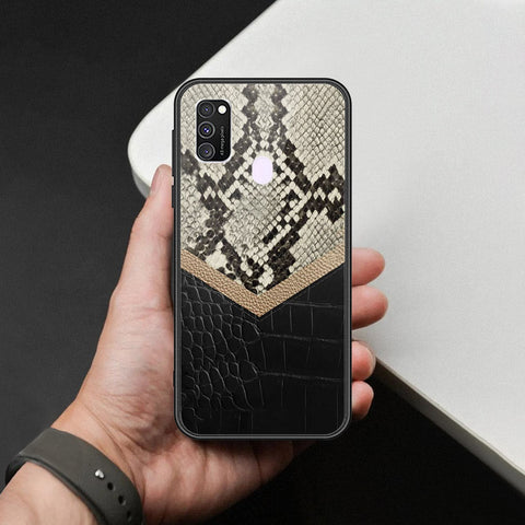 Samsung Galaxy M21 Cover - Printed Skins Series - HQ Ultra Shine Premium Infinity Glass Soft Silicon Borders Case