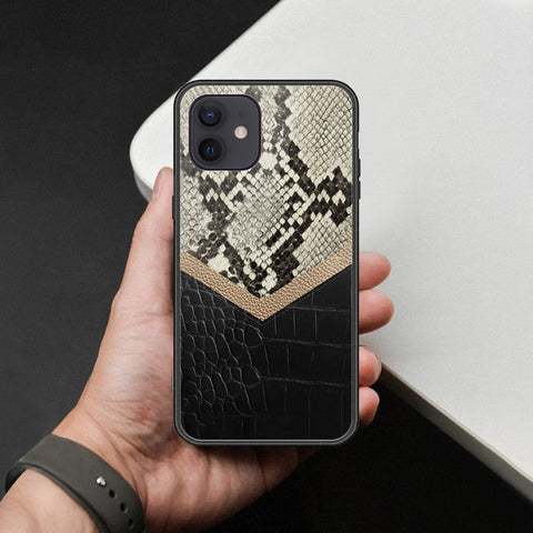 iPhone 12 - Printed Skins Series - HQ Ultra Shine Premium Infinity Glass Soft Silicon Borders Case