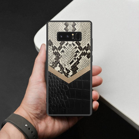 Samsung Galaxy Note 8 Cover - Printed Skins Series - HQ Ultra Shine Premium Infinity Glass Soft Silicon Borders Case