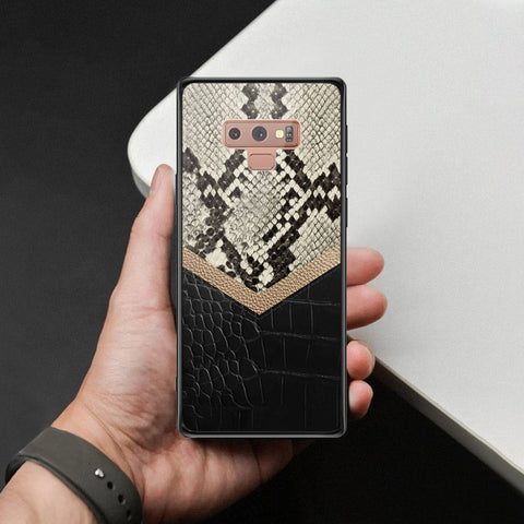 Samsung Galaxy Note 9 Cover - Printed Skins Series - HQ Ultra Shine Premium Infinity Glass Soft Silicon Borders Case