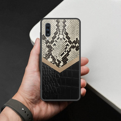 Samsung Galaxy A70s Cover - Printed Skins Series - HQ Ultra Shine Premium Infinity Glass Soft Silicon Borders Case