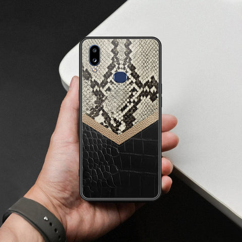 Samsung Galaxy A10s Cover - Printed Skins Series - HQ Ultra Shine Premium Infinity Glass Soft Silicon Borders Case