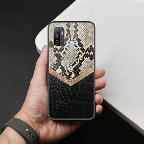 Oppo A53 Cover - Printed Skins Series - HQ Ultra Shine Premium Infinity Glass Soft Silicon Borders Case